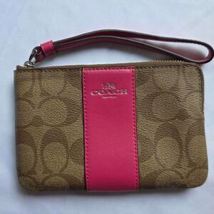 Coach Women's Pink and Brown Wallet-purses